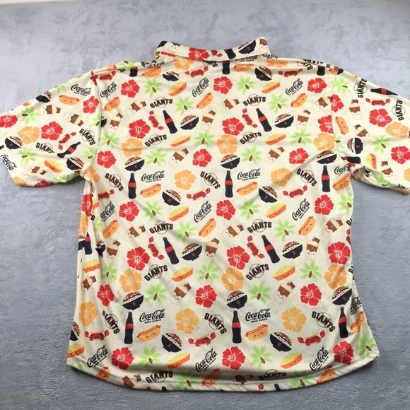 San Fransico Giants/ Coke Zero  Men's Hawaiian Style Shirt Size XL - Picture 8 of 8